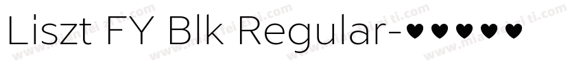 Liszt FY Blk Regular字体转换